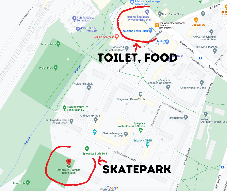 Skatepark vs supermarket and food