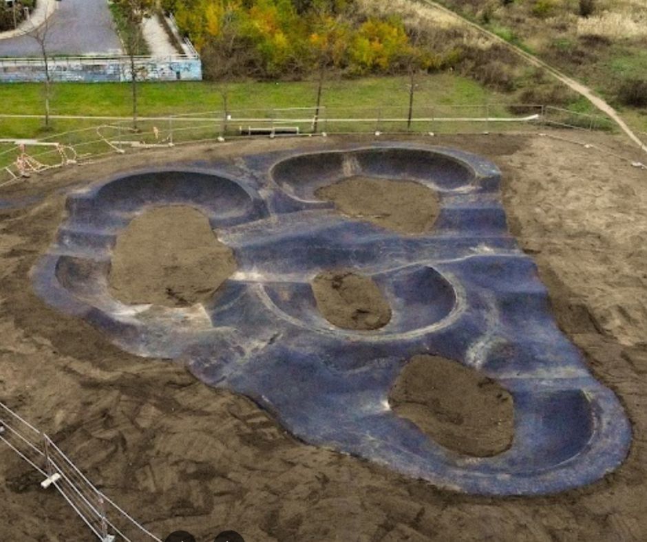 Drone view of pump track